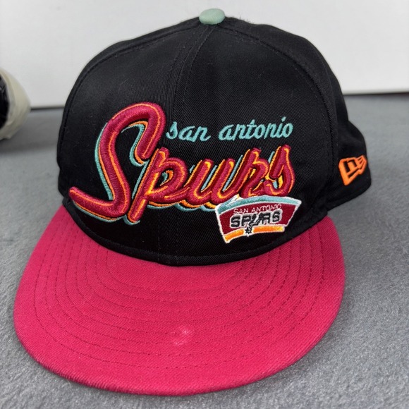 New Era 9Fifty San Antonio Spurs Hat Adult Snapback NBA Cap Embroidered Retro - Picture 3 of 12